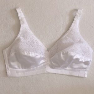 Jodee | Celebration Satin Lace Wireless Mastectomy Bra 105 White (40D)